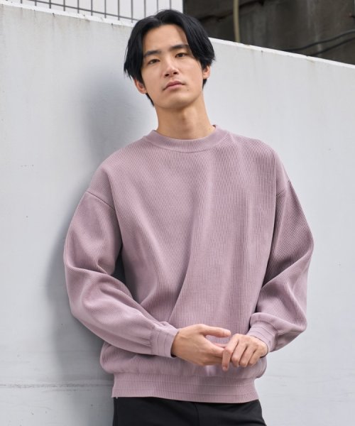 THE SHOP TK(ザ　ショップ　ティーケー)/【裏表2WAY／軽量/ユニセックスでおすすめ】リバーシブル畦ニット/img35