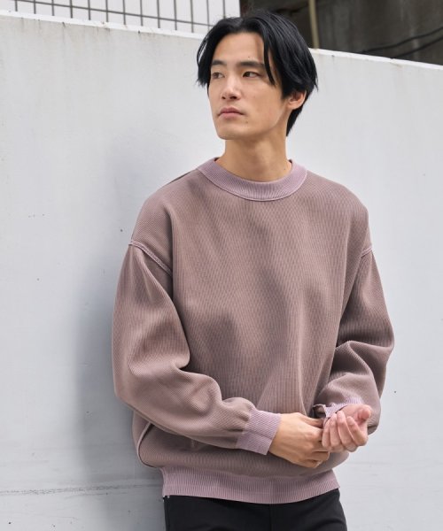 THE SHOP TK(ザ　ショップ　ティーケー)/【裏表2WAY／軽量/ユニセックスでおすすめ】リバーシブル畦ニット/img36