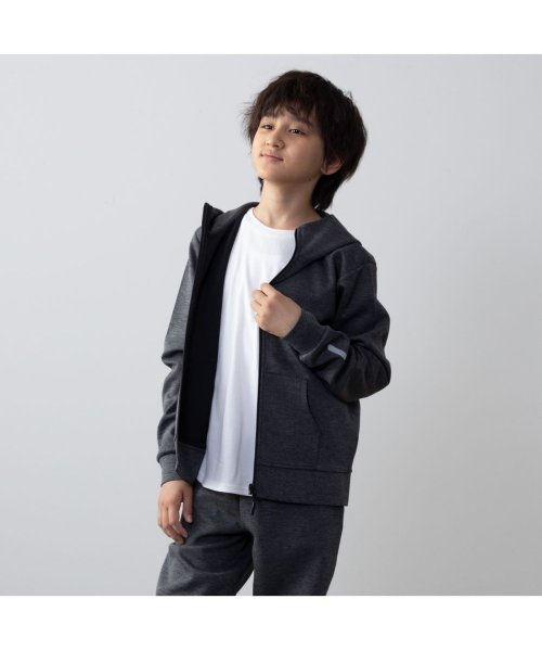 MAC HOUSE(kid's)(マックハウス（キッズ）)/NAVY ネイビー ポンチ素材 ストレッチジップパーカー 412304MH/img02