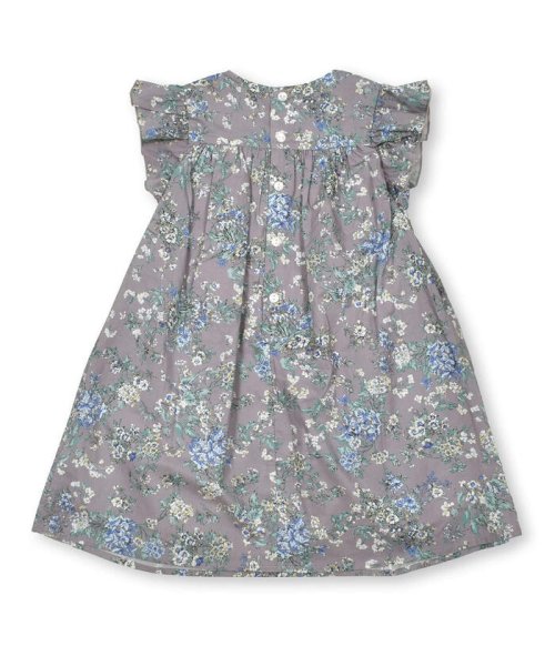 BeBe Petits Pois Vert(ベベ プチ ポワ ヴェール)/花柄スモッキングワンピース(95~150cm)/img16