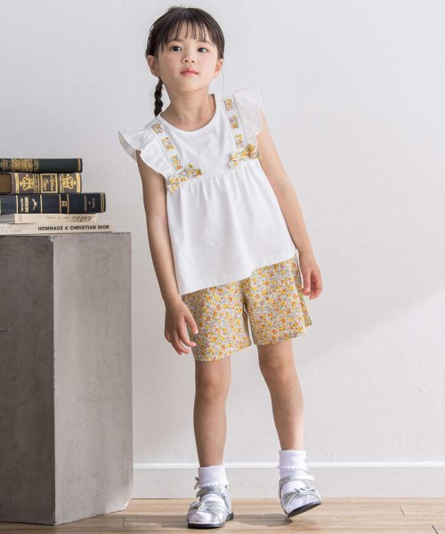 BeBe Petits Pois Vert(ベベ プチ ポワ ヴェール)/花柄リボンTシャツ+パンツセット(95~150cm)/img04