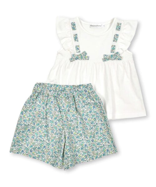 BeBe Petits Pois Vert(ベベ プチ ポワ ヴェール)/花柄リボンTシャツ+パンツセット(95~150cm)/img05