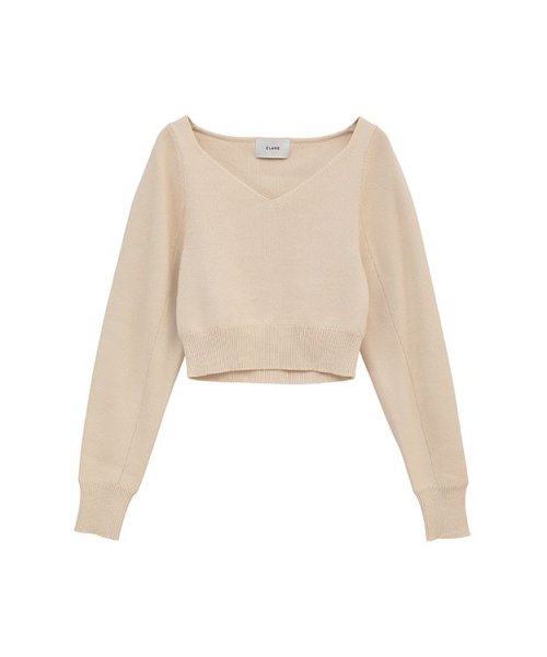 CLANE(クラネ)/V NECK SHORT KNIT TOPS/img17