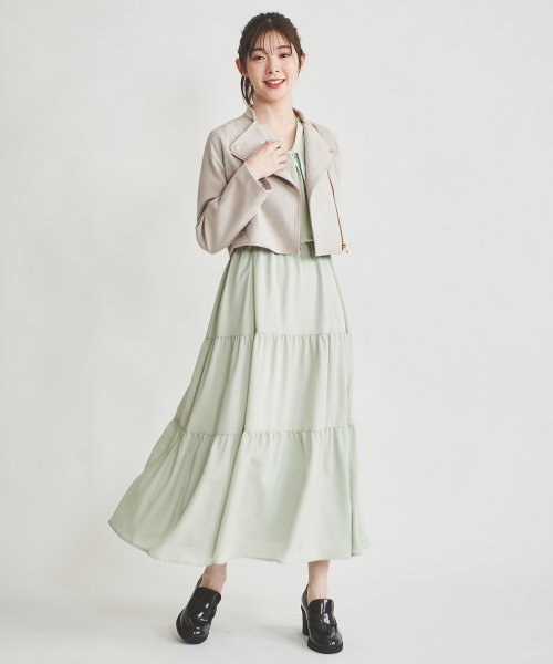 ノーカラーライダースジャケット Q1407263419(10725円)