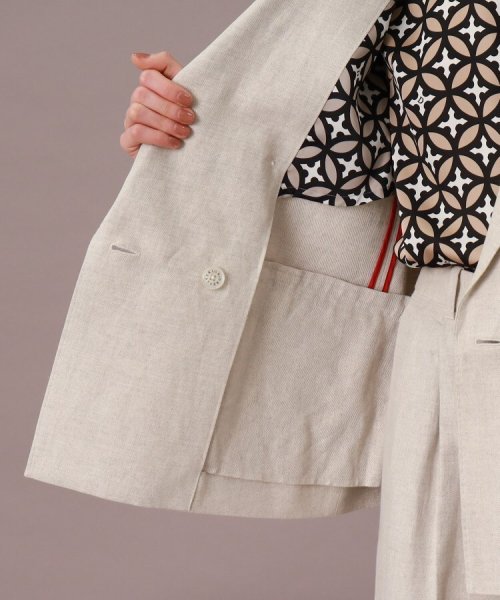 【CLASSY.5月号掲載】【セットアップ可】コットンリネンダブルジャケット 人気・おすすめ｜安定人気・収納便利におすすめ 期間限定割引 配送追跡可 国内発送・メーカー保証対応