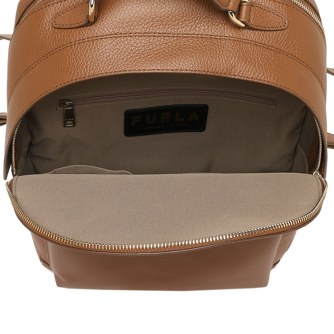 FURLA フルラ ブラウン レザー リュック バックパック A4収納可能 