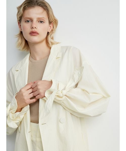 ロングトレンチコート 予めご了承ください