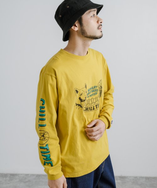 Rocky Monroe(ロッキーモンロー)/プリントT ロンT Tシャツ メンズ レディース 長袖 カットソー ロゴ クルーネック カジュアル ストリート アメカジ アウトドア オーバーサイズ ビッグシル/img18