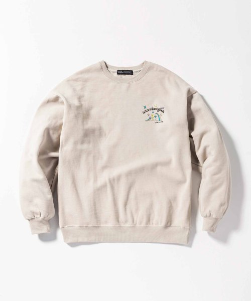 Mark Gonzales(Mark Gonzales)/MARK GONZALES ARTWORK COLLECTION(マーク ゴンザレス)バックプリントクルーネックプルオーバー/2type/5colors/img11