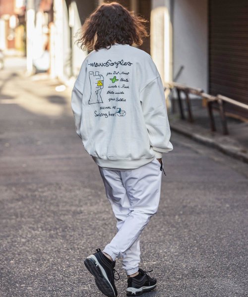 Mark Gonzales(Mark Gonzales)/MARK GONZALES ARTWORK COLLECTION(マーク ゴンザレス)バックプリントクルーネックプルオーバー/2type/5colors/img38