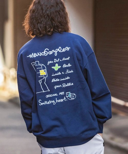 Mark Gonzales(Mark Gonzales)/MARK GONZALES ARTWORK COLLECTION(マーク ゴンザレス)バックプリントクルーネックプルオーバー/2type/5colors/img66