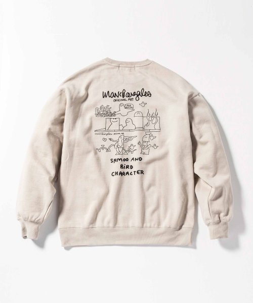 Mark Gonzales(Mark Gonzales)/MARK GONZALES ARTWORK COLLECTION(マーク ゴンザレス)バックプリントクルーネックプルオーバー/3type/5colors/img12