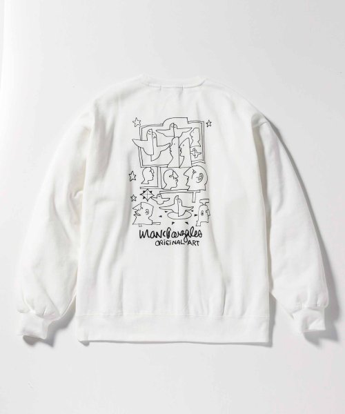 Mark Gonzales(Mark Gonzales)/MARK GONZALES ARTWORK COLLECTION(マーク ゴンザレス)バックプリントクルーネックプルオーバー/3type/5colors/img40