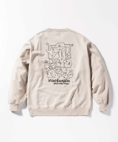 Mark Gonzales(Mark Gonzales)/MARK GONZALES ARTWORK COLLECTION(マーク ゴンザレス)バックプリントクルーネックプルオーバー/3type/5colors/img47