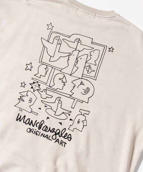 Mark Gonzales(Mark Gonzales)/MARK GONZALES ARTWORK COLLECTION(マーク ゴンザレス)バックプリントクルーネックプルオーバー/3type/5colors/img48