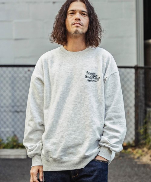 Mark Gonzales(Mark Gonzales)/MARK GONZALES ARTWORK COLLECTION(マーク ゴンザレス)バックプリントクルーネックプルオーバー/3type/5colors/img50