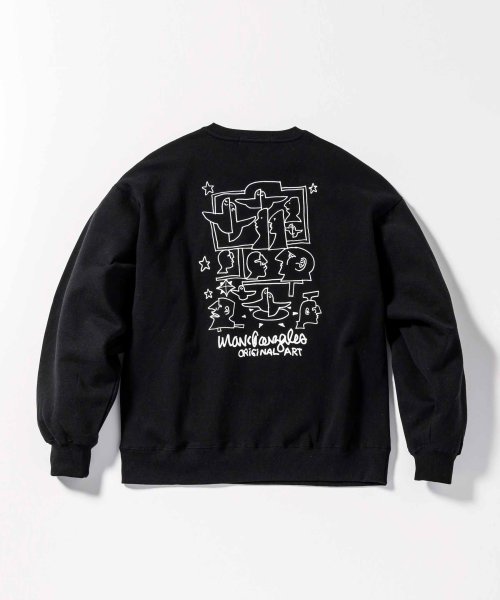 Mark Gonzales(Mark Gonzales)/MARK GONZALES ARTWORK COLLECTION(マーク ゴンザレス)バックプリントクルーネックプルオーバー/3type/5colors/img68