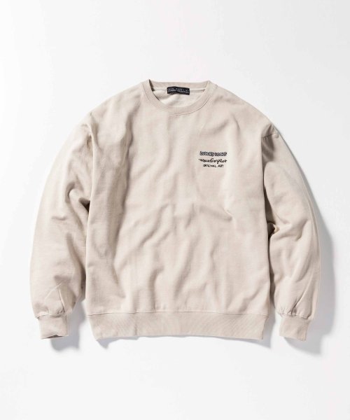 Mark Gonzales(Mark Gonzales)/MARK GONZALES ARTWORK COLLECTION(マーク ゴンザレス)バックプリントクルーネックプルオーバー/3type/5colors/img81