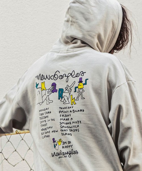 Mark Gonzales(Mark Gonzales)/MARK GONZALES ARTWORK COLLECTION(マーク ゴンザレス)バックプリントプルパーカー/3type/5colors/img80