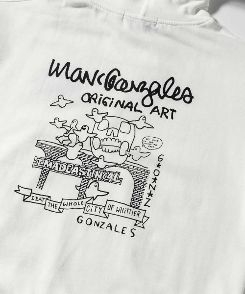 Mark Gonzales(Mark Gonzales)/MARK GONZALES ARTWORK COLLECTION(マーク ゴンザレス)バックプリントプルパーカー/2type/5colors/img06