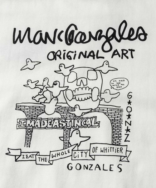 Mark Gonzales(Mark Gonzales)/MARK GONZALES ARTWORK COLLECTION(マーク ゴンザレス)バックプリントプルパーカー/2type/5colors/img07
