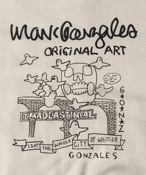 Mark Gonzales(Mark Gonzales)/MARK GONZALES ARTWORK COLLECTION(マーク ゴンザレス)バックプリントプルパーカー/2type/5colors/img15