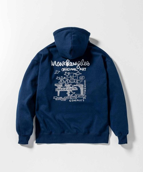 Mark Gonzales(Mark Gonzales)/MARK GONZALES ARTWORK COLLECTION(マーク ゴンザレス)バックプリントプルパーカー/2type/5colors/img27