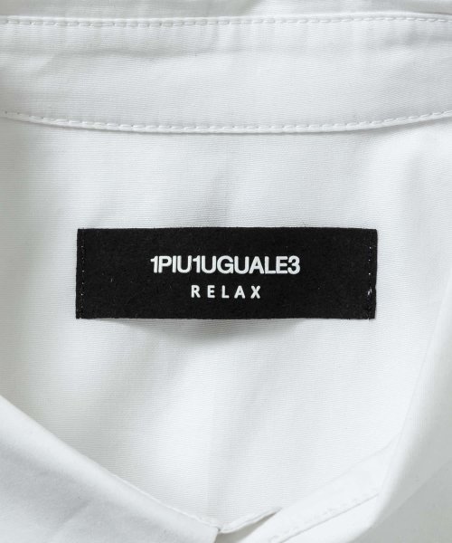 1PIU1UGUALE3 RELAX(1PIU1UGUALE3 RELAX)/1PIU1UGUALE3 RELAX(ウノピゥウノウグァーレトレ リラックス)ロゴアップリケワイドシャツ/img12