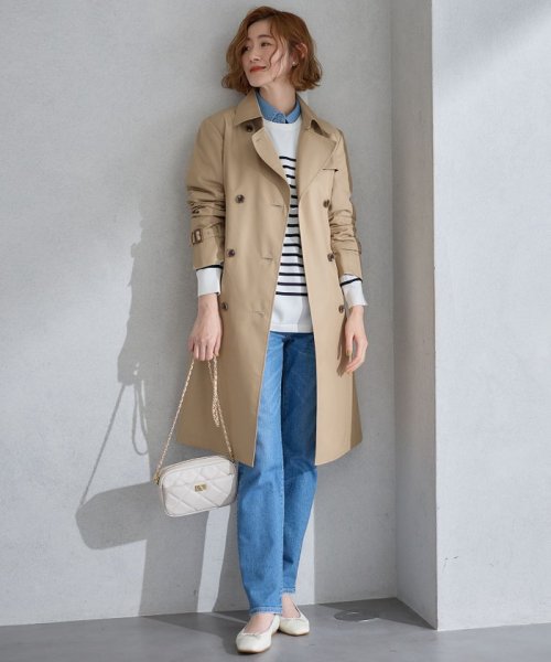 コットンポリエステルギャバジン ロング トレンチコート ロング コットンポリエステルギャバジン トレンチコート Y2194824068(16731円)