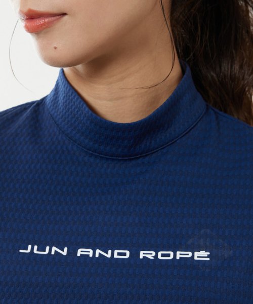 JUN and ROPE(ジュン＆ロペ)/【UV】【吸汗速乾】格子ジャガードペプラム半袖プルオーバー/img17