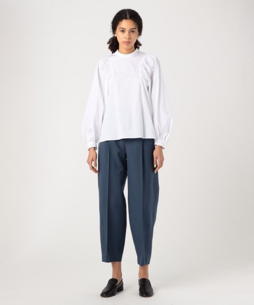 コットンブロード ギャザーブラウス 