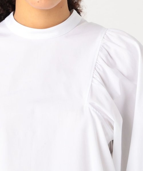 コットンブロード ギャザーブラウス 