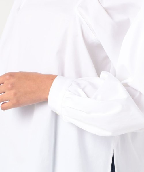 コットンブロード ギャザーブラウス 