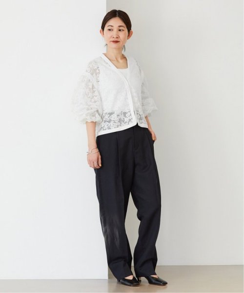 コットンレース ノーカラージャケット VERMEIL par