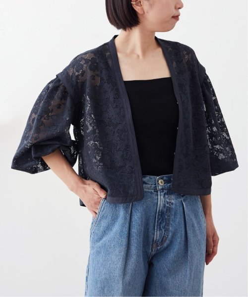 コットンレース ノーカラージャケット VERMEIL par