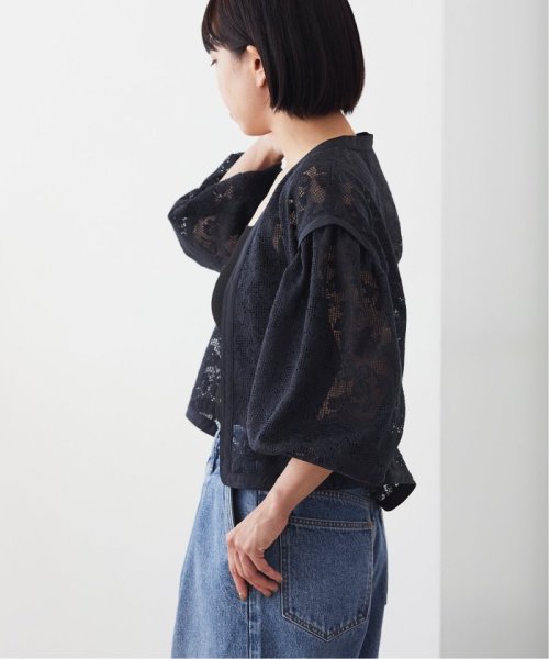 コットンレース ノーカラージャケット VERMEIL par