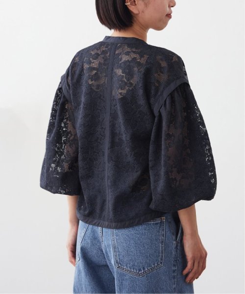 コットンレース ノーカラージャケット VERMEIL par