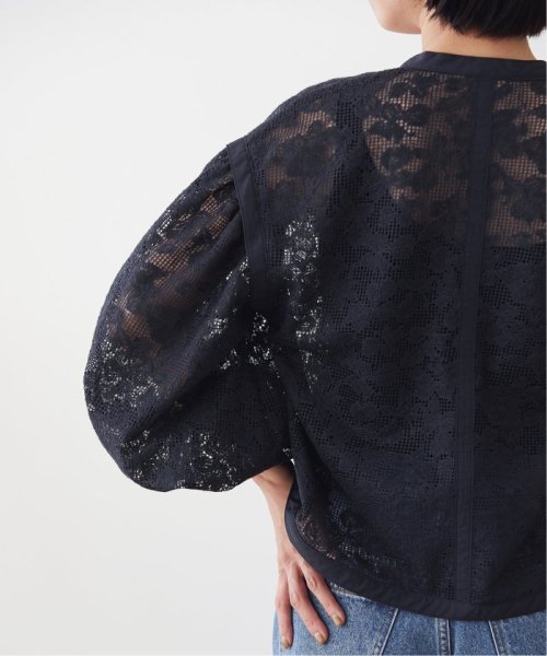 コットンレース ノーカラージャケット VERMEIL par