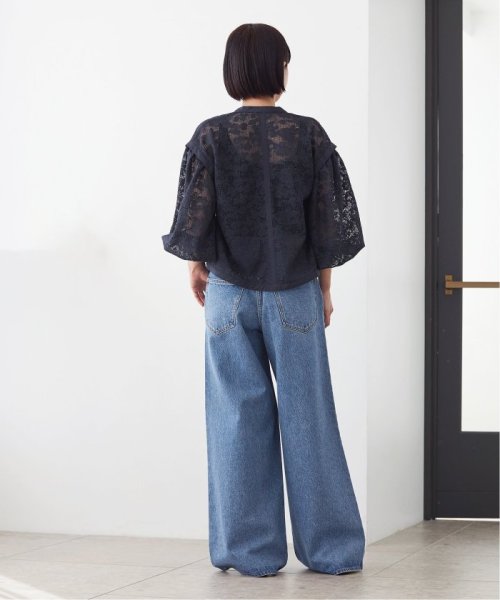 コットンレース ノーカラージャケット VERMEIL par