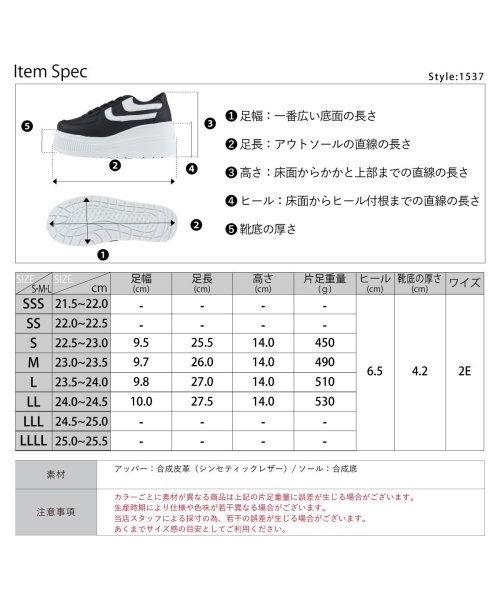 SFW(サンエーフットウェア)/6.5cmヒール 歩きやすい 履きやすい 靴 レディース 韓国 ワンピース 軽量 厚底 ダッドスニーカー☆1537/img17