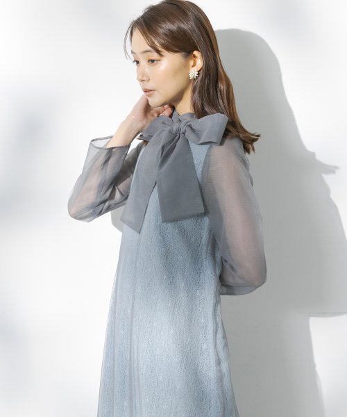 form forma(フォルムフォルマ)/【kaene】《formformaWEB限定》レース×チュールミックスドレス/ワンピース/結婚式/お呼ばれ/パーティー/クルーズ/発表会/img01