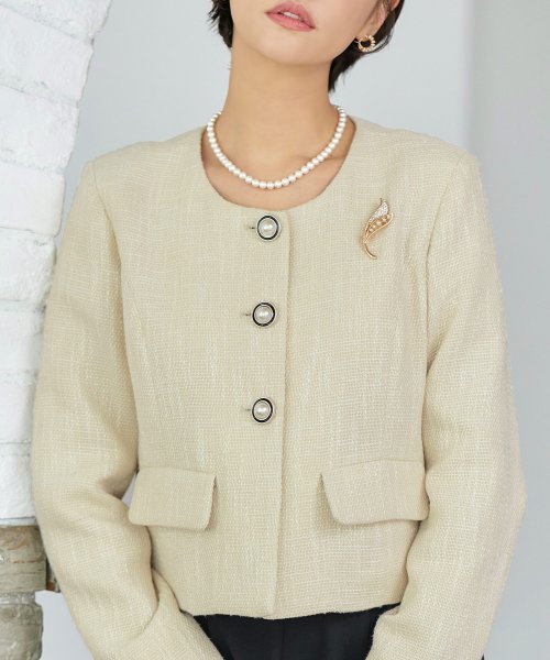 【選べるスカートシルエット】ツイードジャケット＆フレア/マーメイドスカートセットアップスーツ(SU1329) ジャケット 選べるスカートシルエット ツイードジャケット＆フレア/マーメイドスカートセットアップスーツ SU1329 7号 9号 11号 13号 15号 スカート Skirt ITEMはこちらAtype：トップス Btype：トップス 開き具開き具は左脇のファスナー ホックです ウエストゴム後ろウエストはゴム仕様で楽な着心地です 総丈/ウエスト/ヒップS 表　地：ポリエステル 3％裏　地：ポリエステル 100％ ポリエステル 95％　ポリウレタン