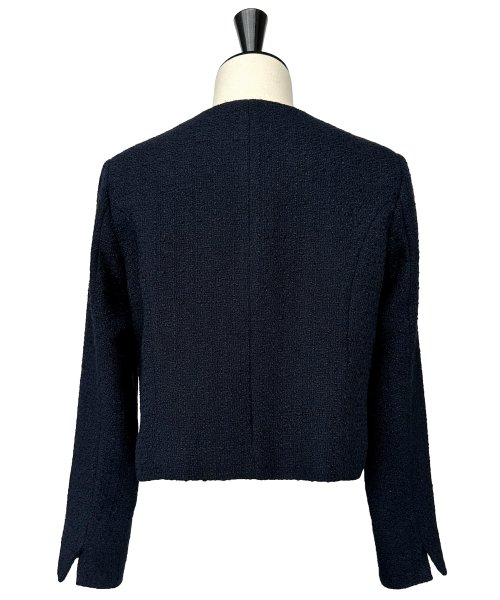 【選べるスカートシルエット】ツイードジャケット＆フレア/マーメイドスカートセットアップスーツ(SU1329) ジャケット 選べるスカートシルエット ツイードジャケット＆フレア/マーメイドスカートセットアップスーツ SU1329 7号 9号 11号 13号 15号 スカート Skirt ITEMはこちらAtype：トップス Btype：トップス 開き具開き具は左脇のファスナー ホックです ウエストゴム後ろウエストはゴム仕様で楽な着心地です 総丈/ウエスト/ヒップS 表　地：ポリエステル 3％裏　地：ポリエステル 100％ ポリエステル 95％　ポリウレタン