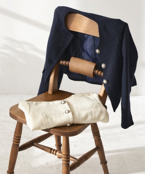 【選べるスカートシルエット】ツイードジャケット＆フレア/マーメイドスカートセットアップスーツ(SU1329) ジャケット 選べるスカートシルエット ツイードジャケット＆フレア/マーメイドスカートセットアップスーツ SU1329 7号 9号 11号 13号 15号 スカート Skirt ITEMはこちらAtype：トップス Btype：トップス 開き具開き具は左脇のファスナー ホックです ウエストゴム後ろウエストはゴム仕様で楽な着心地です 総丈/ウエスト/ヒップS 表　地：ポリエステル 3％裏　地：ポリエステル 100％ ポリエステル 95％　ポリウレタン