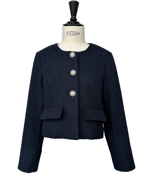 【選べるスカートシルエット】ツイードジャケット＆フレア/マーメイドスカートセットアップスーツ(SU1329) ジャケット 選べるスカートシルエット ツイードジャケット＆フレア/マーメイドスカートセットアップスーツ SU1329 7号 9号 11号 13号 15号 スカート Skirt ITEMはこちらAtype：トップス Btype：トップス 開き具開き具は左脇のファスナー ホックです ウエストゴム後ろウエストはゴム仕様で楽な着心地です 総丈/ウエスト/ヒップS 表　地：ポリエステル 3％裏　地：ポリエステル 100％ ポリエステル 95％　ポリウレタン