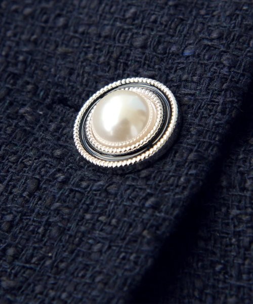 【選べるスカートシルエット】ツイードジャケット＆フレア/マーメイドスカートセットアップスーツ(SU1329) ジャケット 選べるスカートシルエット ツイードジャケット＆フレア/マーメイドスカートセットアップスーツ SU1329 7号 9号 11号 13号 15号 スカート Skirt ITEMはこちらAtype：トップス Btype：トップス 開き具開き具は左脇のファスナー ホックです ウエストゴム後ろウエストはゴム仕様で楽な着心地です 総丈/ウエスト/ヒップS 表　地：ポリエステル 3％裏　地：ポリエステル 100％ ポリエステル 95％　ポリウレタン