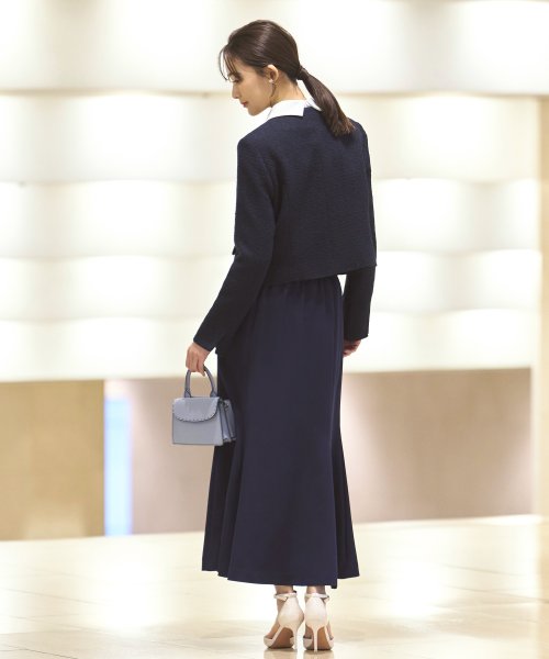 【選べるスカートシルエット】ツイードジャケット＆フレア/マーメイドスカートセットアップスーツ(SU1329) ジャケット 選べるスカートシルエット ツイードジャケット＆フレア/マーメイドスカートセットアップスーツ SU1329 7号 9号 11号 13号 15号 スカート Skirt ITEMはこちらAtype：トップス Btype：トップス 開き具開き具は左脇のファスナー ホックです ウエストゴム後ろウエストはゴム仕様で楽な着心地です 総丈/ウエスト/ヒップS 表　地：ポリエステル 3％裏　地：ポリエステル 100％ ポリエステル 95％　ポリウレタン