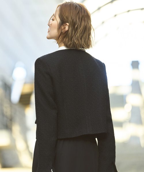 【選べるスカートシルエット】ツイードジャケット＆フレア/マーメイドスカートセットアップスーツ(SU1329) ジャケット 選べるスカートシルエット ツイードジャケット＆フレア/マーメイドスカートセットアップスーツ SU1329 7号 9号 11号 13号 15号 スカート Skirt ITEMはこちらAtype：トップス Btype：トップス 開き具開き具は左脇のファスナー ホックです ウエストゴム後ろウエストはゴム仕様で楽な着心地です 総丈/ウエスト/ヒップS 表　地：ポリエステル 3％裏　地：ポリエステル 100％ ポリエステル 95％　ポリウレタン