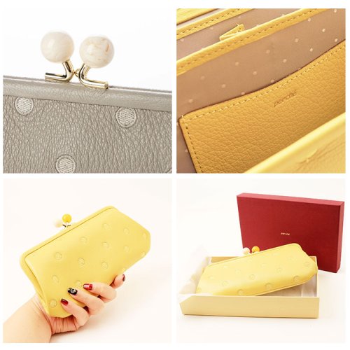 perche ペルケ アクリル玉がま口長財布 perche ペルケ