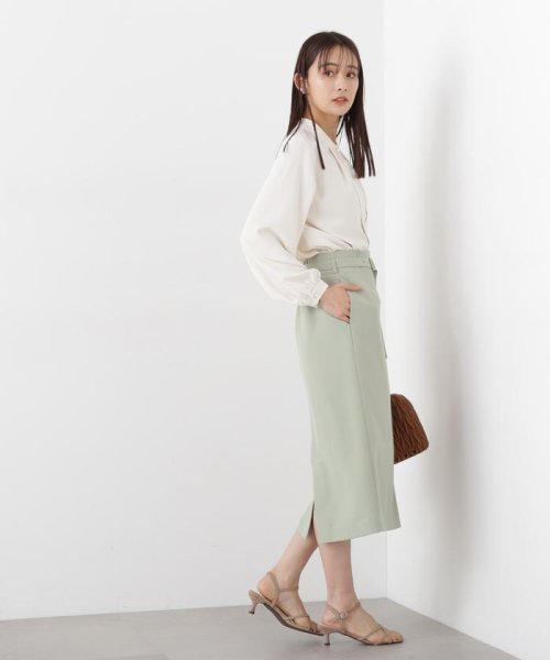 N Natural Beauty Basic(エヌナチュラルビューティベーシック)/スタンドカラーフロントタックブラウス 24SS/img21